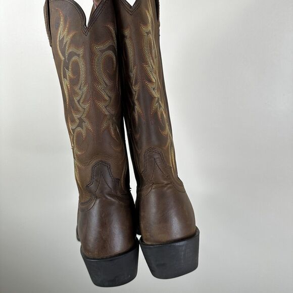 Justin Boots Mens 8.5 EE Brown Leather Tall Western Cowboy Country main image 11